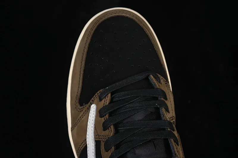 All categories Air Jordan Jordan series basketball shoes Air Jordan 1 Low ZG version Travis Scott x Air Jordan 1 Low OG AJ1 Joe 1 undercut low top full head layer CQ4277-001